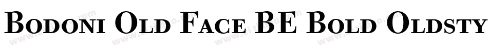 Bodoni Old Face BE Bold Oldstyle Figures字体转换